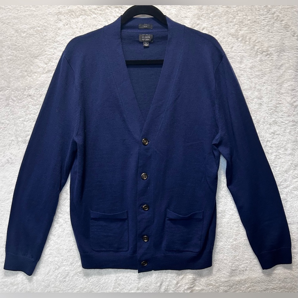 J. Crew Blue Men’s Cardigan Sweater